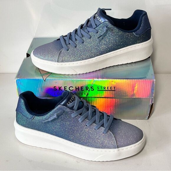 Skechers x Jane Enchanted Glitz Glitter Casual Court Break Sneakers - Picture 1 of 7